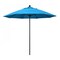California Umbrella 9' Black Aluminum Market Patio Umbrella, Sunbrella Canvas Cyan 194061335482 - alternate 1